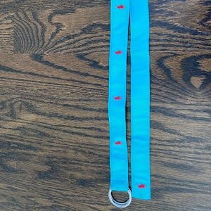 Ralph Lauren Turquoise Red Horse Fabric Belt